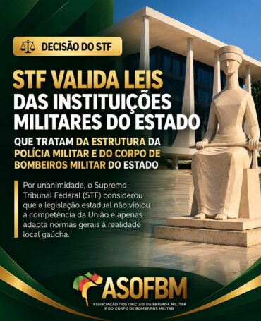 STF valida leis das Instituições Militares do Estado que tratam da estrutura da Polícia Militar e do Corpo de Bombeiros Militar